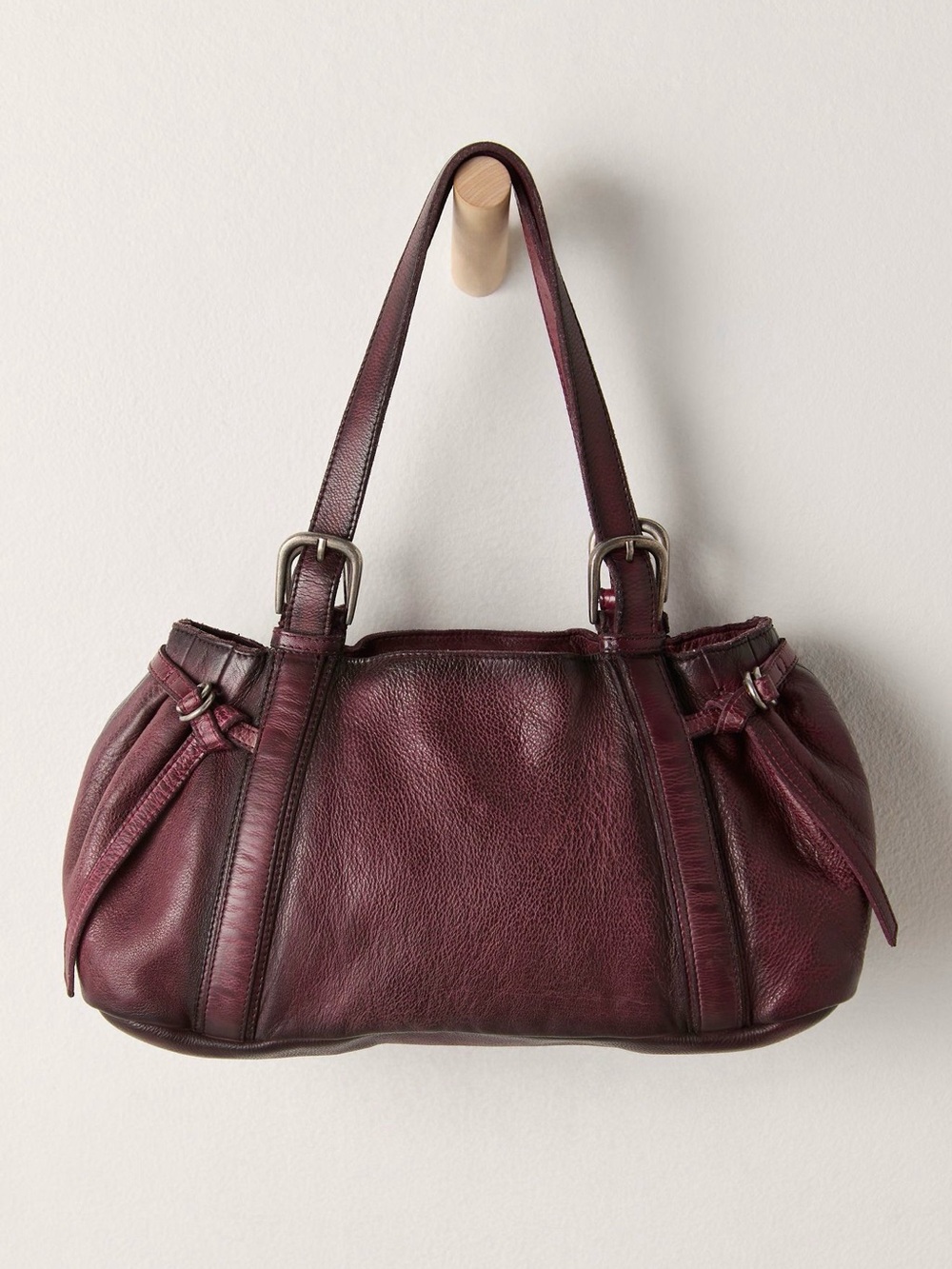 Free People Copenhagen Leather Shoulder Bag in Red